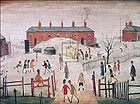 The School Yard - L-S-Lowry reproduction oil painting