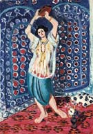 Odalisque with Tamborine (Harmony in Blue) - Henri Matisse reproduction oil painting