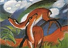 Red Deer II 1912 - Franz Marc reproduction oil painting