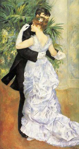 Dance in the City 1882-3 - Pierre Auguste Renoir reproduction oil painting