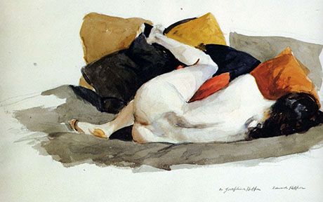 Reclining Nude - Edward Hopper reproduction oil painting