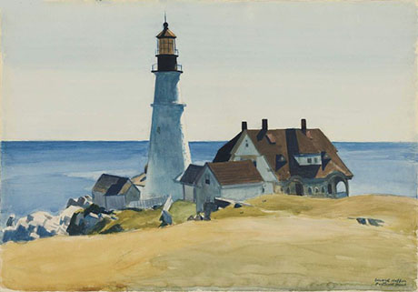 Portland Head Light 1927 - Edward Hopper reproduction oil painting