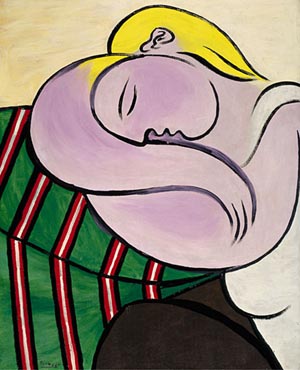 Woman with Yellow Hair [Femme aux cheveux jaunes] 1931 - Pablo Picasso reproduction oil painting