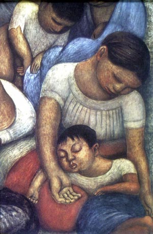 Night of the Poor 1923-28 - Diego Rivera reproduction oil painting