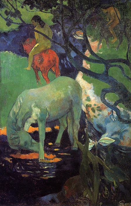 The White Horse 1898 - Paul Gauguin reproduction oil painting