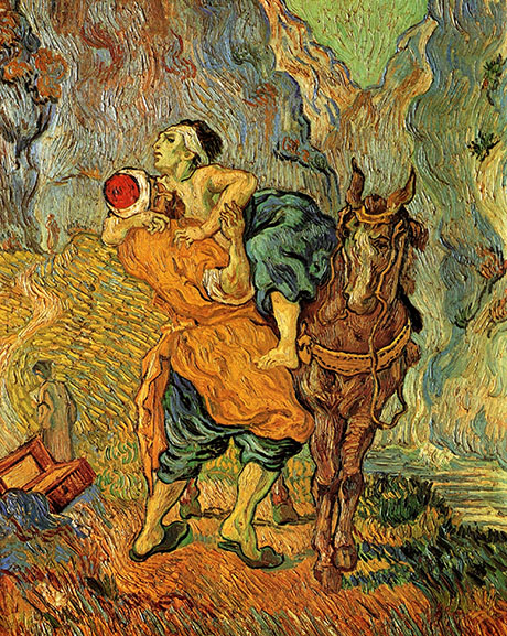 The Good Samaritan (after Delacroix) 1890 - Vincent van Gogh reproduction oil painting