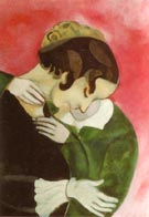 Lovers in Pink - Marc Chagall reproduction oil painting