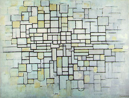 Composition No II Line and Color 1913 - Piet Mondrian reproduction oil painting