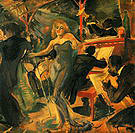 Hot Jazz (Bleecker Street Tavern Mural) 1940 - Franz Kline reproduction oil painting