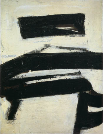 Black and White 1951 - Franz Kline reproduction oil painting