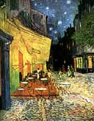 The Cafe Terrace at Arles at Night - Vincent van Gogh reproduction oil painting