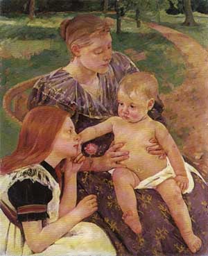 The Family - Mary Cassatt reproduction oil painting