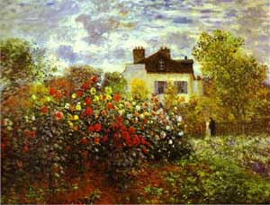Garden at Argenteuil 1873 - Claude Monet reproduction oil painting
