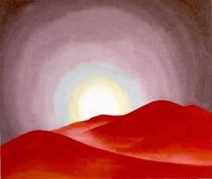 Red Hills Lake George 1927 - Georgia O'Keeffe reproduction oil painting