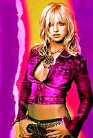 Britney Spears Purple Velvet - Female Entertainers reproduction oil painting
