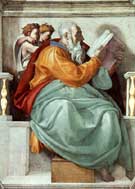 The Prophet Zachariah - Michelangelo reproduction oil painting