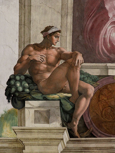 Ignudi - Michelangelo reproduction oil painting