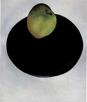 Green Apple on Black Plate 1922 - Georgia O'Keeffe reproduction oil painting