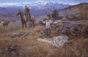 The Call of the Law - Charles M Russell reproduction oil painting