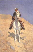 Self-Portrait on a Horse 1890 - Frederic Remington reproduction oil painting