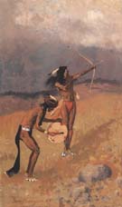 The Thunder-Fighters Would Take Their Bows 1892 - Frederic Remington reproduction oil painting