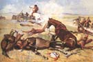 He Rushed the Pny Right to the Barricade 1900 - Frederic Remington reproduction oil painting