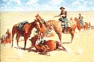 Among the Led Horses 1909 - Frederic Remington reproduction oil painting