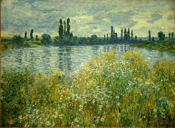 Banks of the Seine, V√©theuil, 1880 - Claude Monet reproduction oil painting