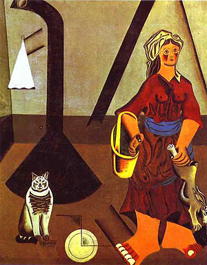 Joan Miro Farmers Wife 1922 - Joan Miro reproduction oil painting