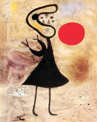 Woman in the Sun 2 - Joan Miro reproduction oil painting