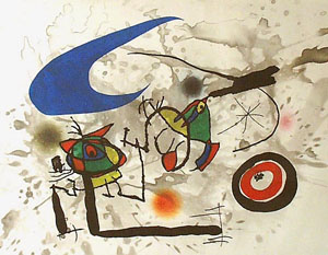 Pygmies Beneath The Moon - Joan Miro reproduction oil painting