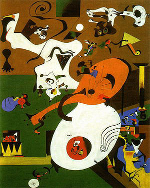 Dutch Interior I 1928 - Joan Miro reproduction oil painting