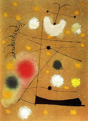 Painting on Celotex 1937 - Joan Miro reproduction oil painting