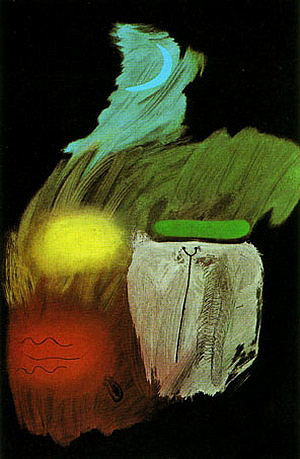 Gouache on Black Paper 1937 - Joan Miro reproduction oil painting