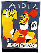 Aidez l'Espagne (Help Spain) 1937 - Joan Miro reproduction oil painting