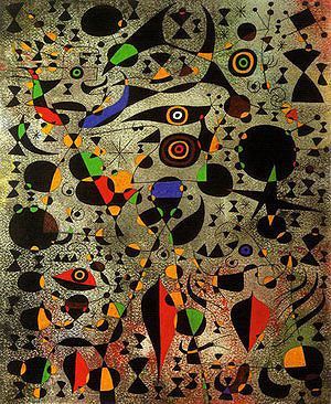 Woman Encircled by the Flight of a Bird 26-4-1941 - Joan Miro reproduction oil painting