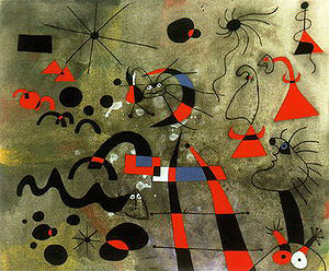 The Escape Ladder 31-1-1940 - Joan Miro reproduction oil painting