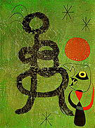 Woman and Bird in Front of the Sun 1944 - Joan Miro reproduction oil painting