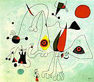 Women and Birds at Sunrise 14-2-1946 - Joan Miro reproduction oil painting