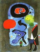 The Red Sun 1948 - Joan Miro reproduction oil painting