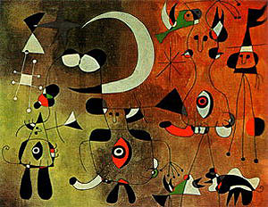 Painting (Figures in the Night) 1949 - Joan Miro reproduction oil painting