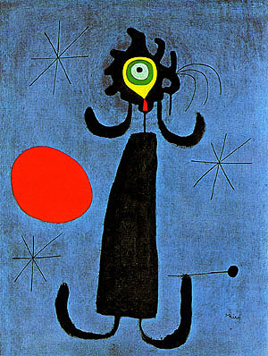Painting (Woman in Front of the Sun) 1950 - Joan Miro reproduction oil painting