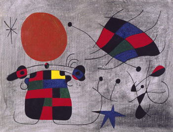 The Smile of the Flamboyant Wings 1953 - Joan Miro reproduction oil painting