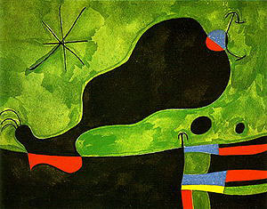 message from a Friend 1964 - Joan Miro reproduction oil painting
