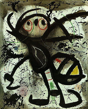 Woman 13-2-1976 - Joan Miro reproduction oil painting