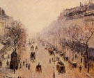 Boulevard Montmartre Morning, Sunlight and Mist 1897 - Camille Pissarro reproduction oil painting