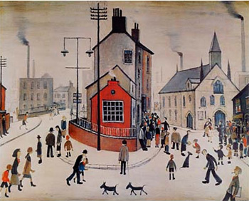 A Street In Clitheroe - L-S-Lowry reproduction oil painting