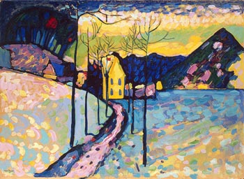 Winter Landscape 1909 - Wassily Kandinsky reproduction oil painting