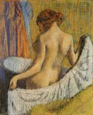 After the Bath, Woman with a Towel - Edgar Degas reproduction oil painting