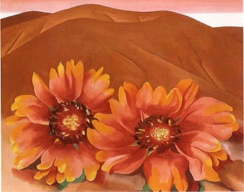 Red Hills with Flowers 1937 - Georgia O'Keeffe reproduction oil painting
